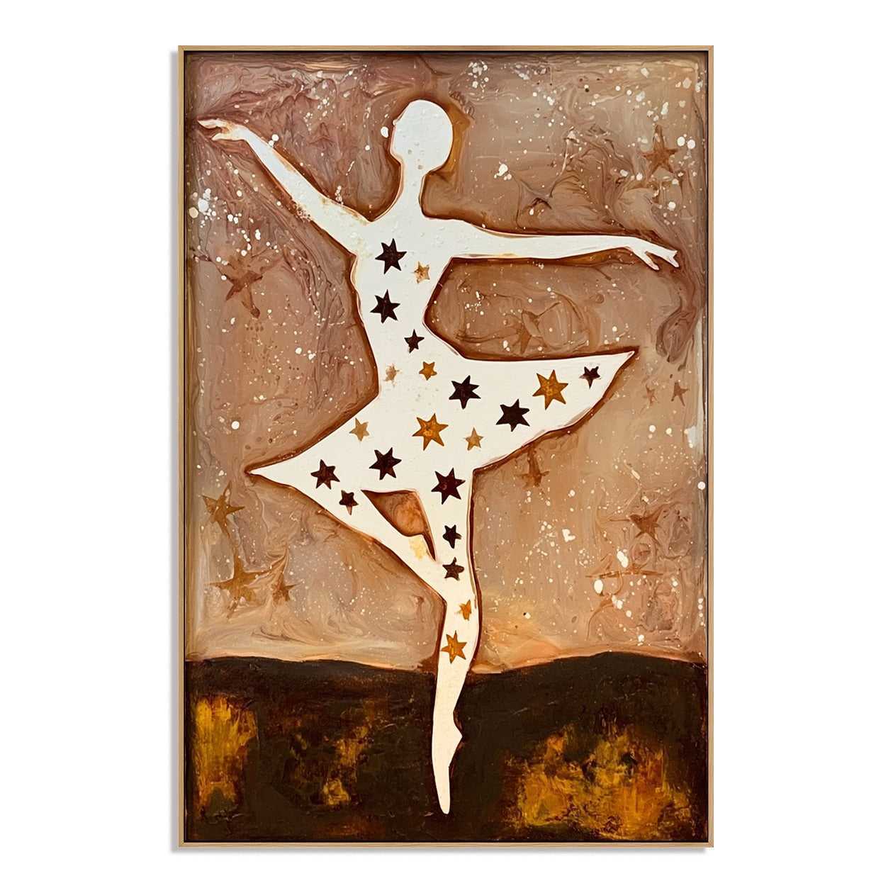 Starlit Grace-Ballerina Oil Painting