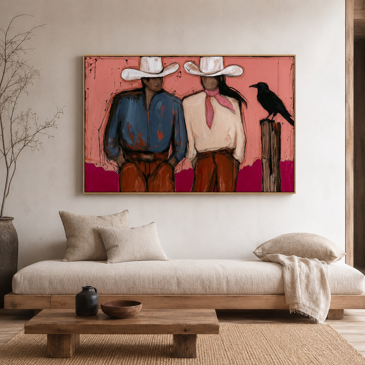 Coral Outpost-Western Duo Oil Painting