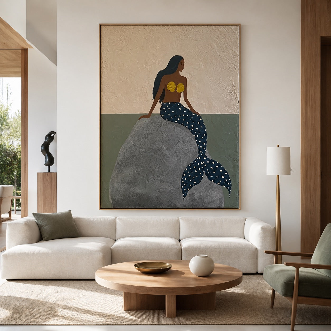 Shellsong-Seashell Mermaid Oil Painting