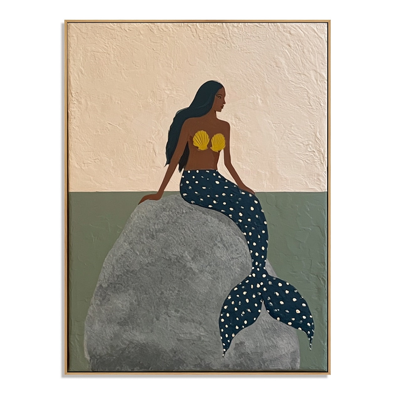 Shellsong-Seashell Mermaid Oil Painting