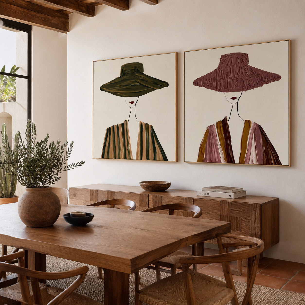 Muted Brims-Minimalist Western Portrait Set