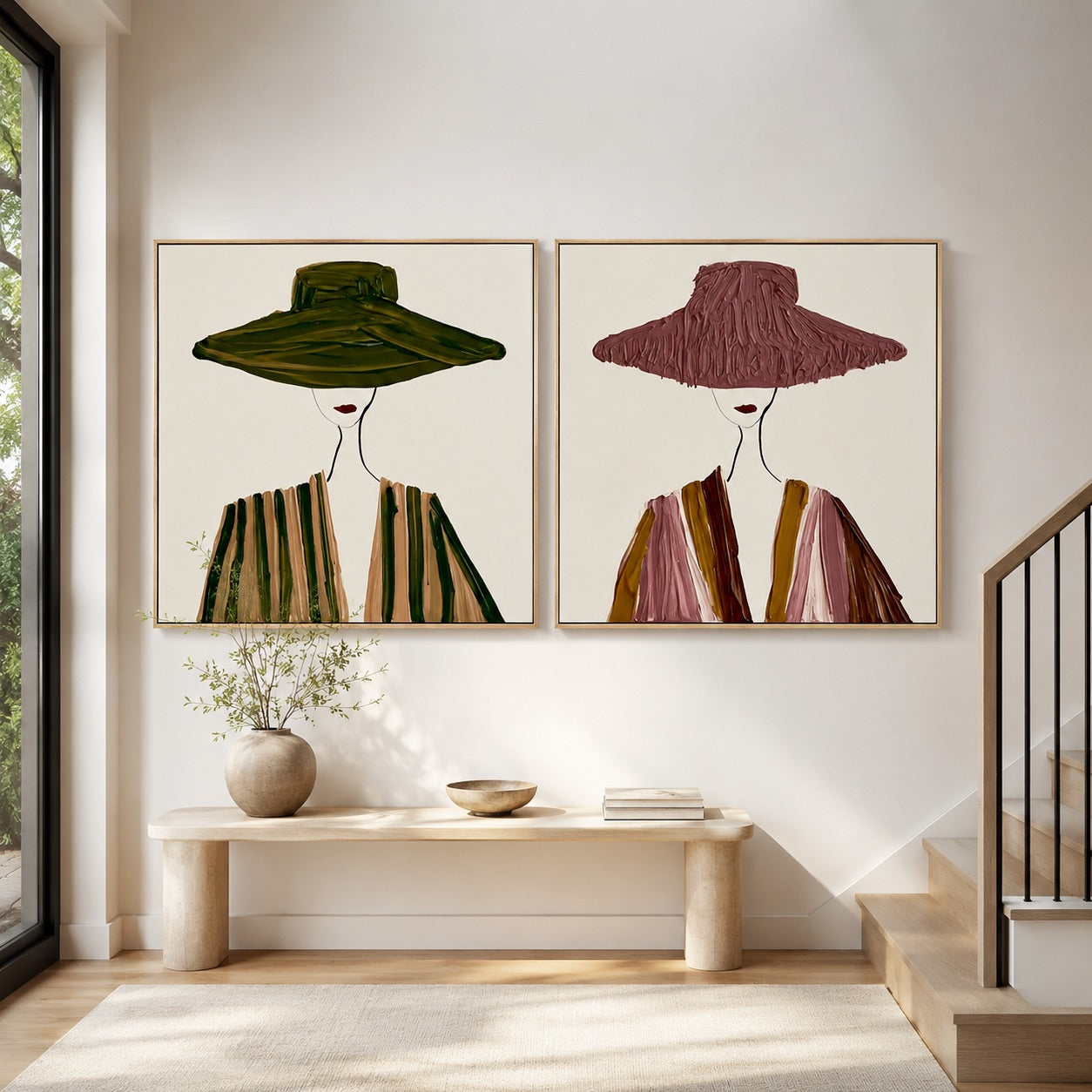 Muted Brims-Minimalist Western Portrait Set