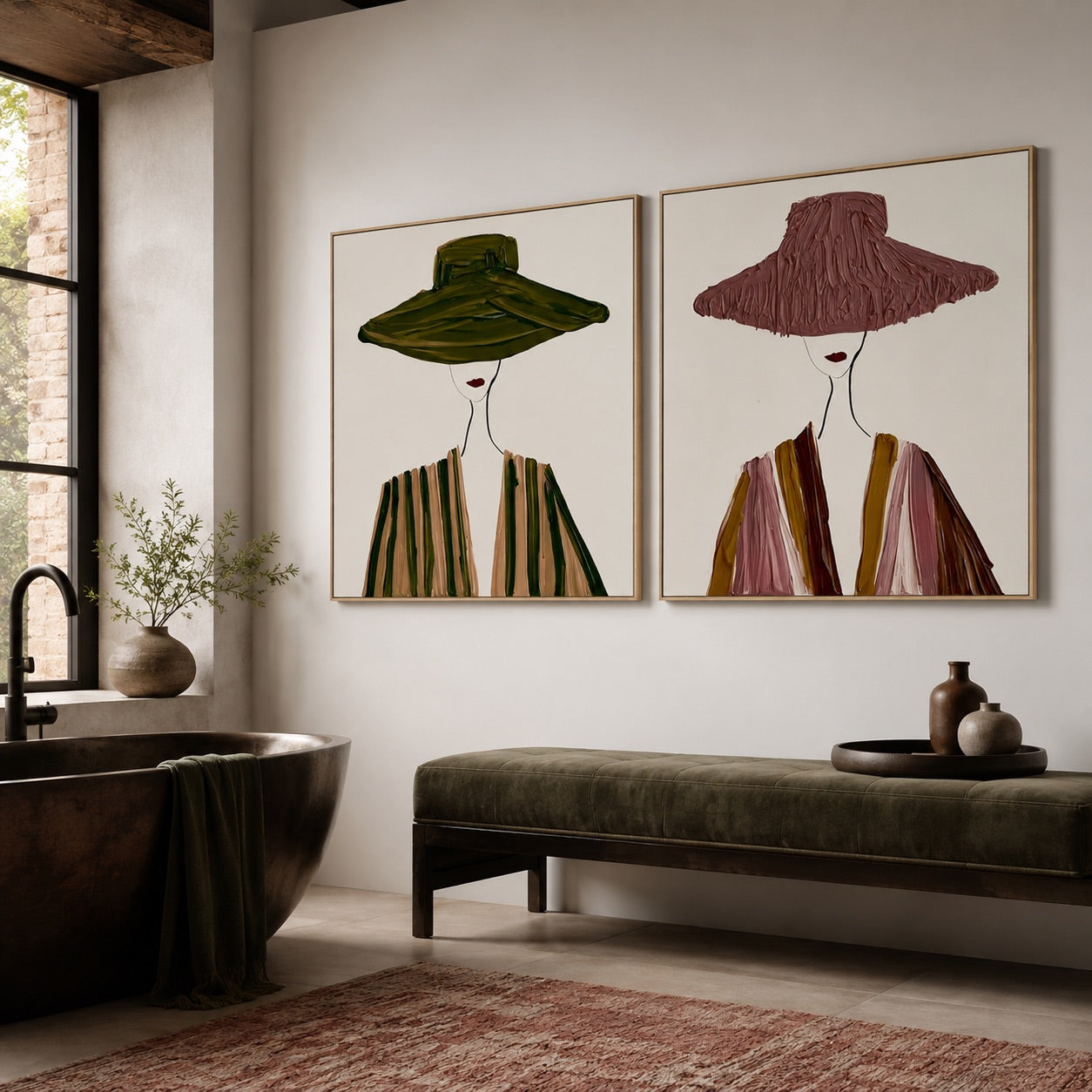 Muted Brims-Minimalist Western Portrait Set