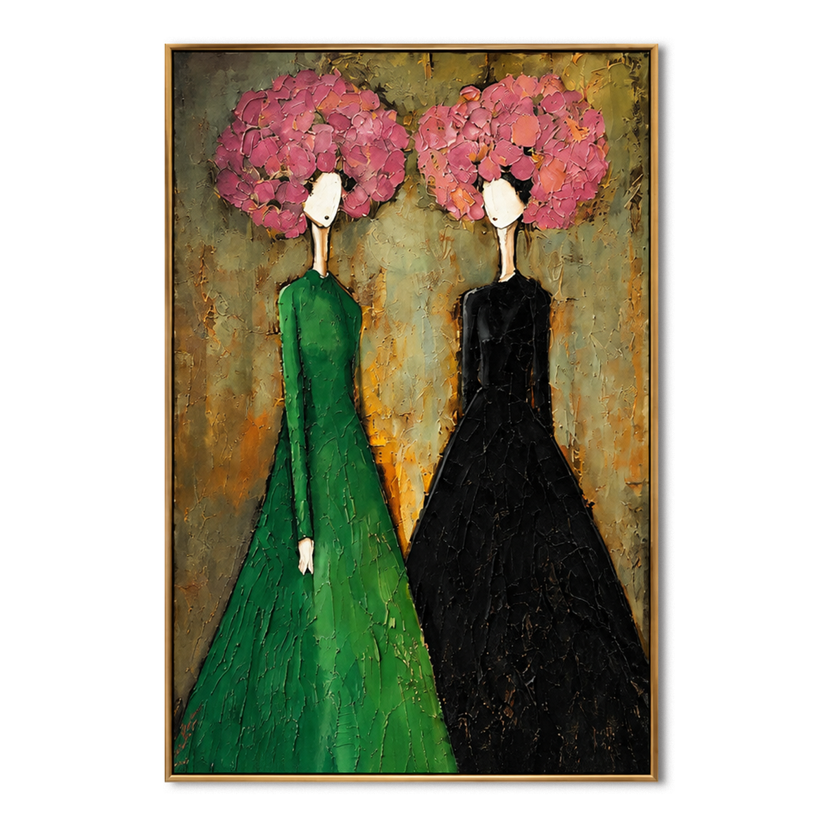 Blooming Silhouette-Modern Figurative Floral Painting