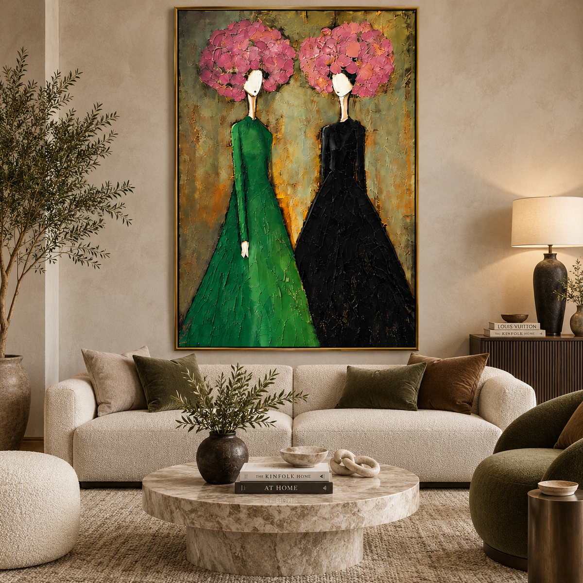 Blooming Silhouette-Modern Figurative Floral Painting