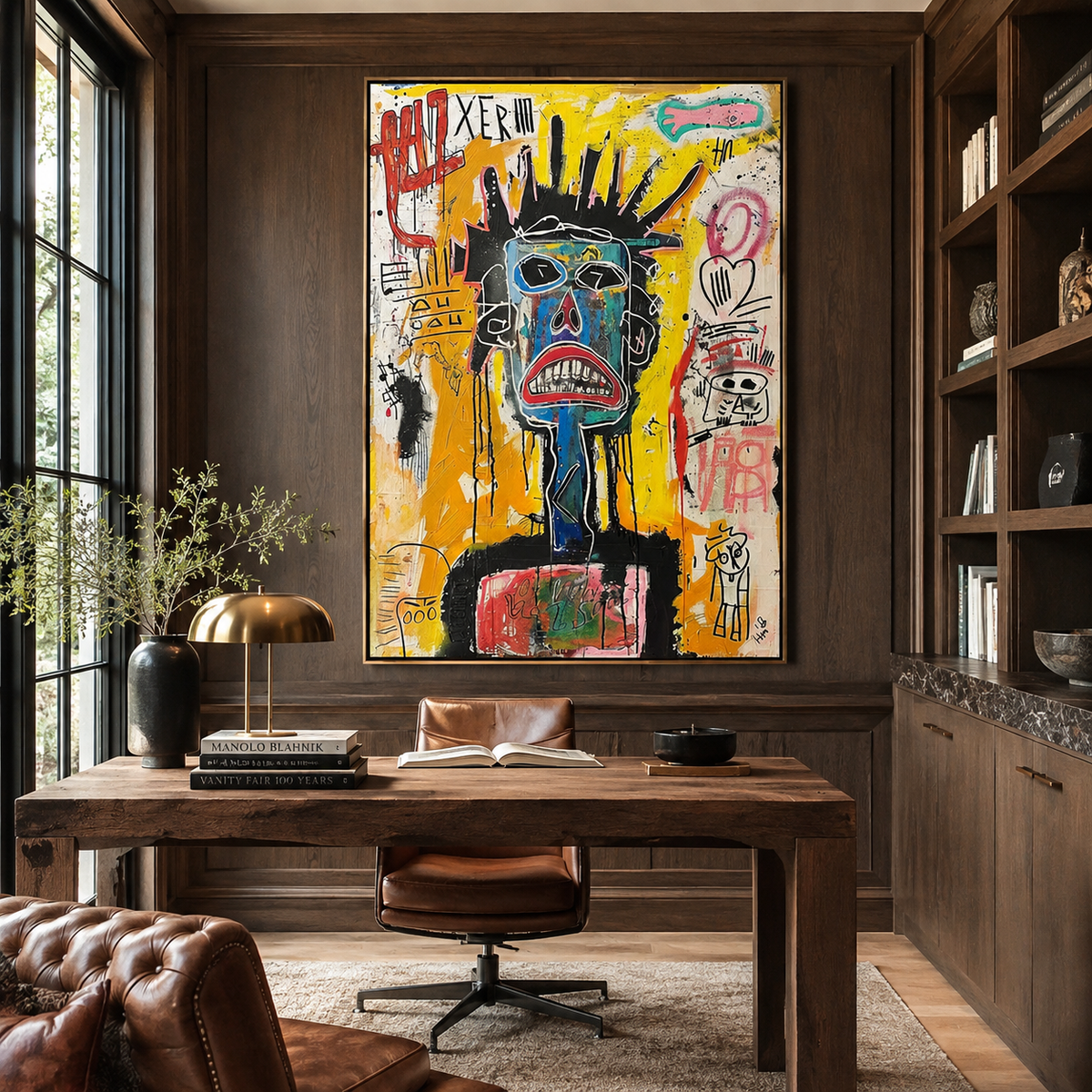 Urban Chaos Portrait-Contemporary Graffiti Wall Art