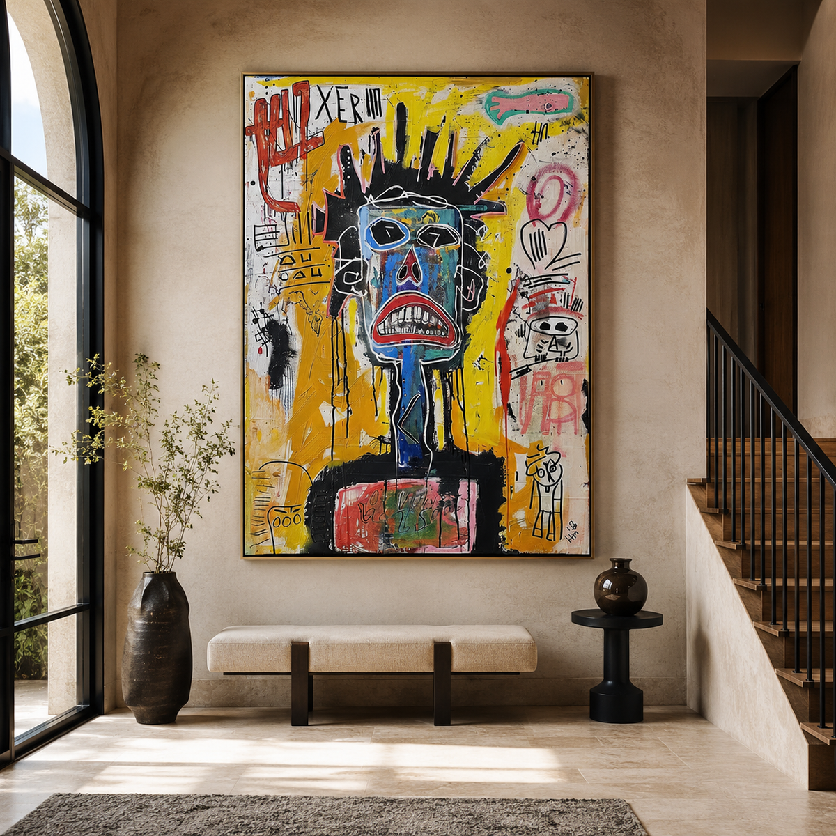 Urban Chaos Portrait-Contemporary Graffiti Wall Art