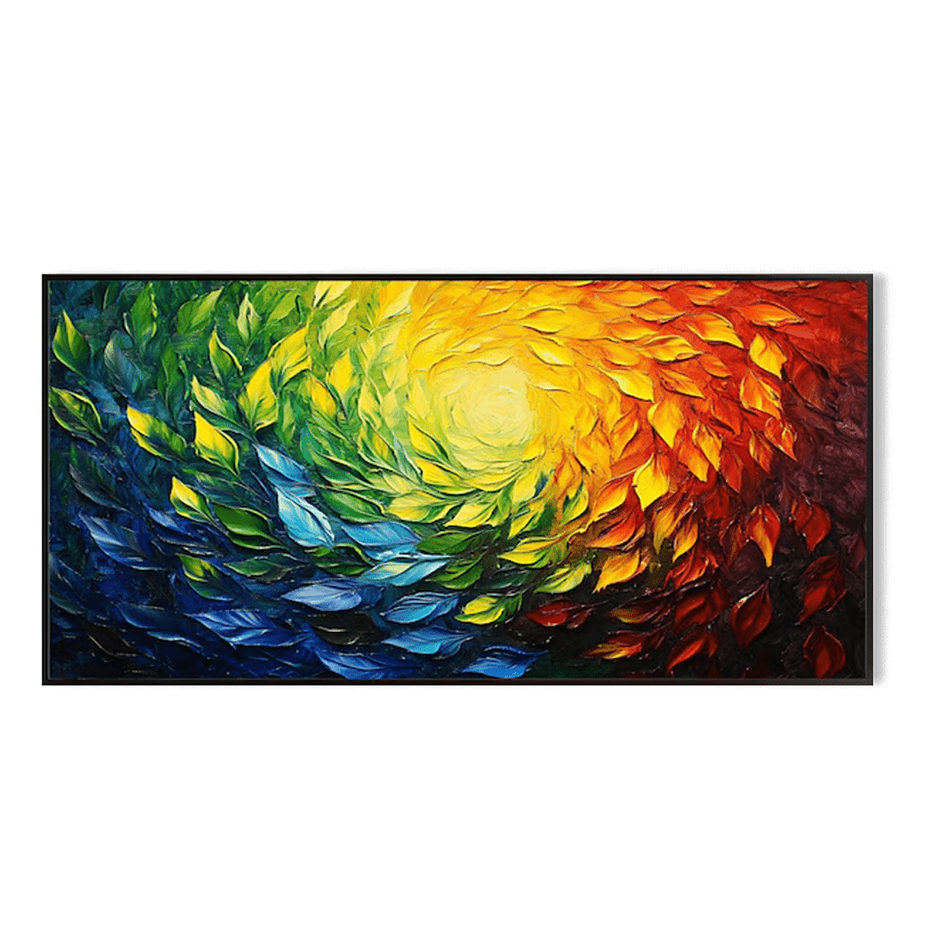 Radiant Canopy-Colorful Leaf Abstract Painting