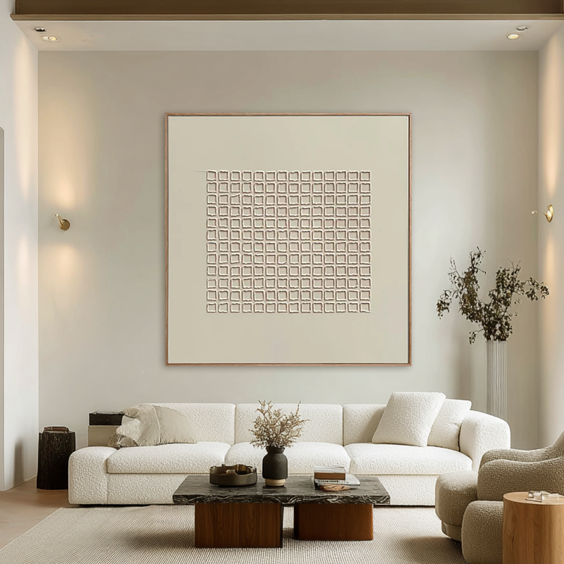 Soft Matrix-Minimalist Grid Painting