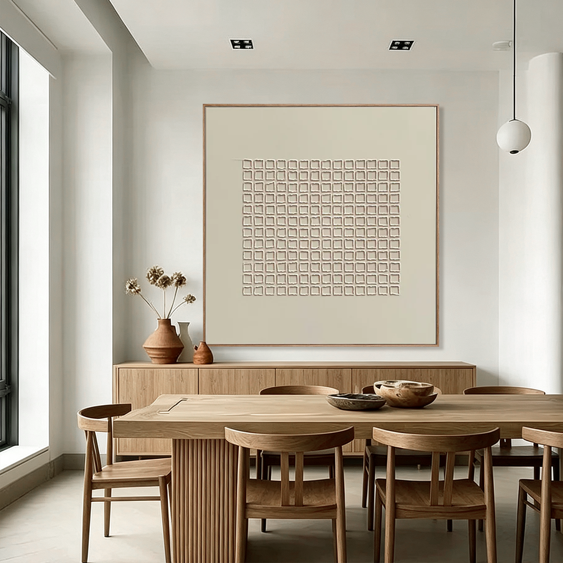 Soft Matrix-Minimalist Grid Painting