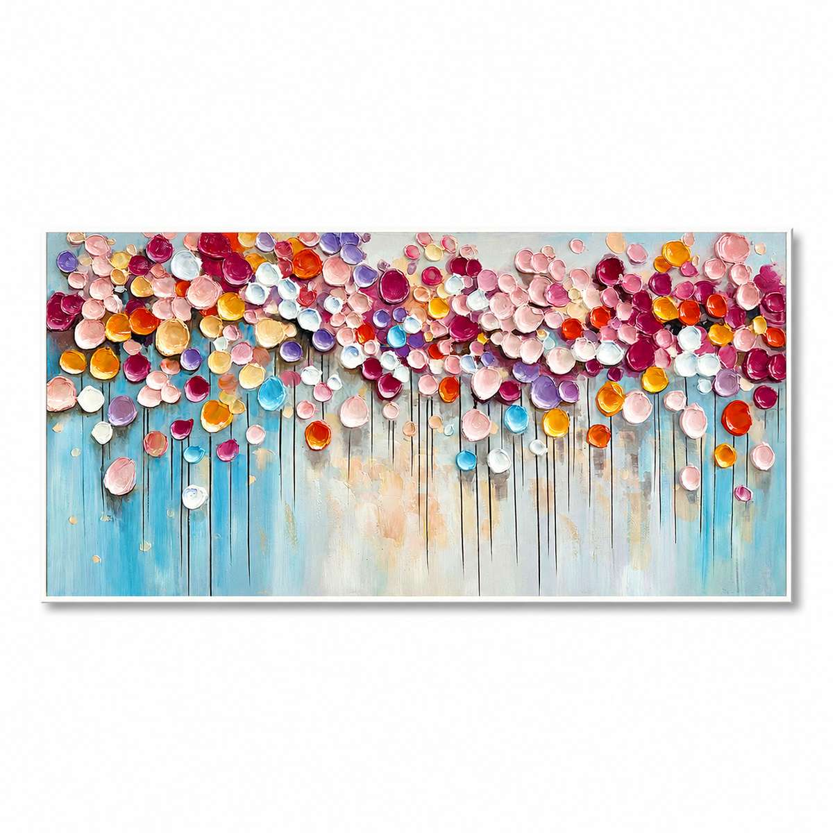 Confetti Bloom-Colorful Floral Abstract Painting