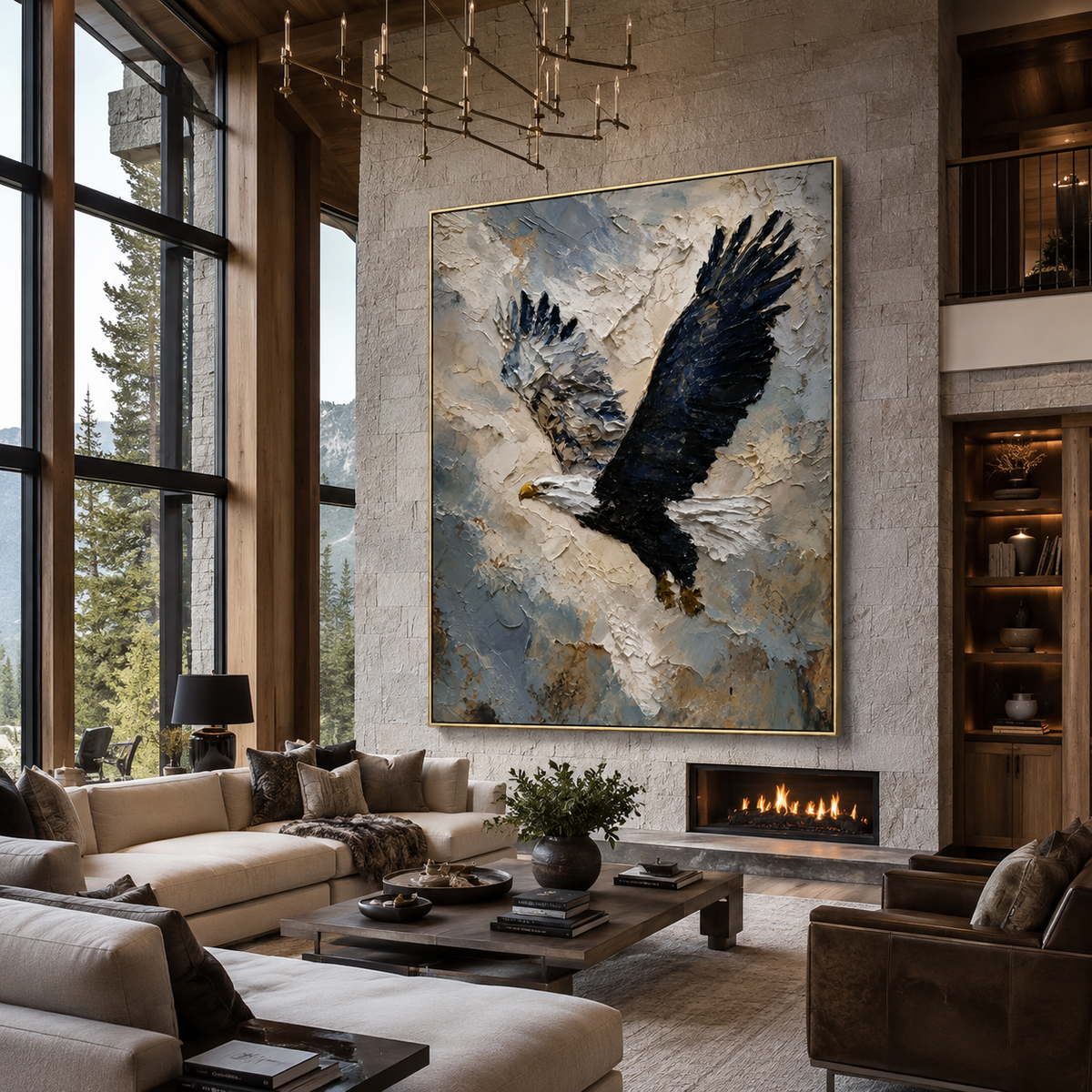 Sky Dominion-Soaring Bald Eagle Painting