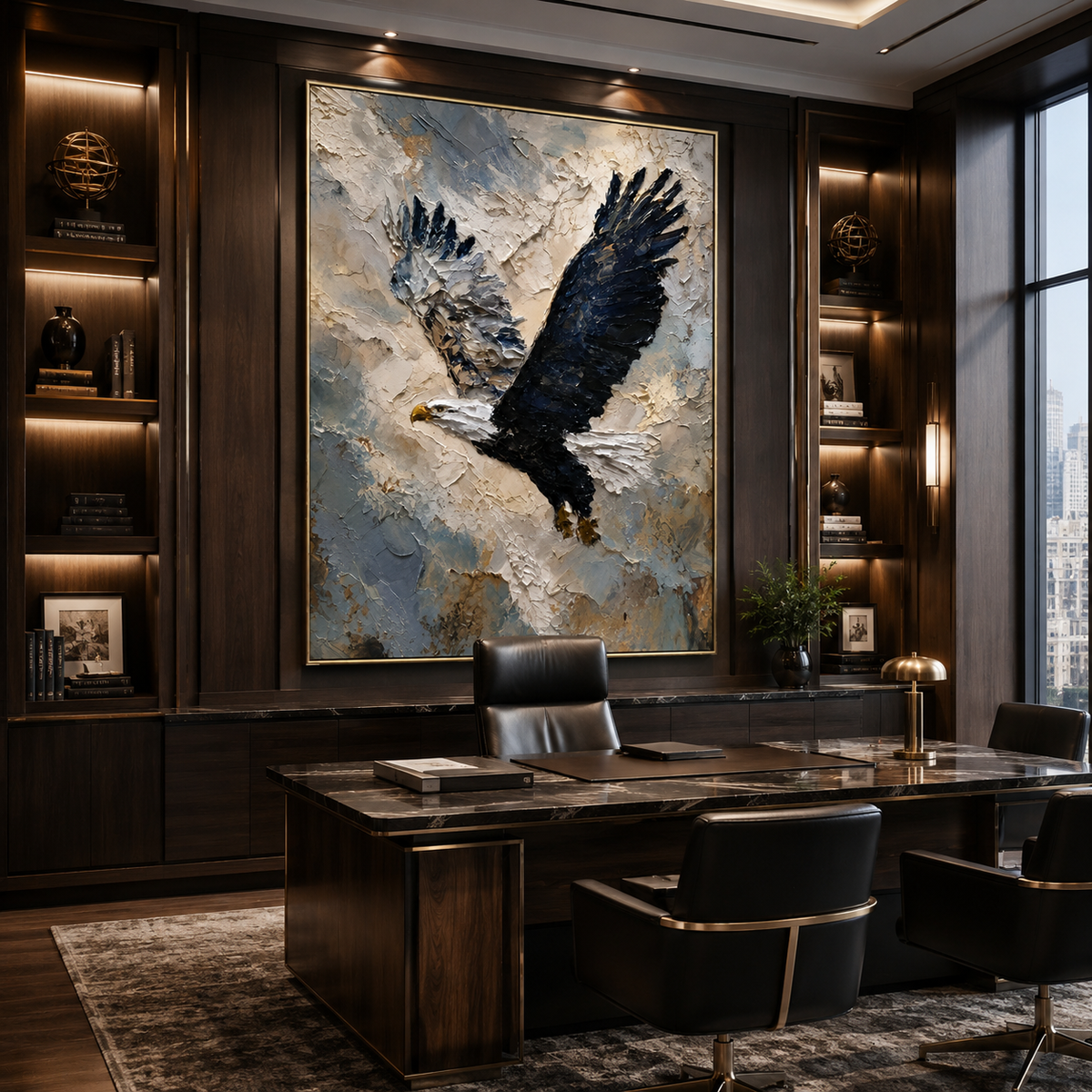 Sky Dominion-Soaring Bald Eagle Painting