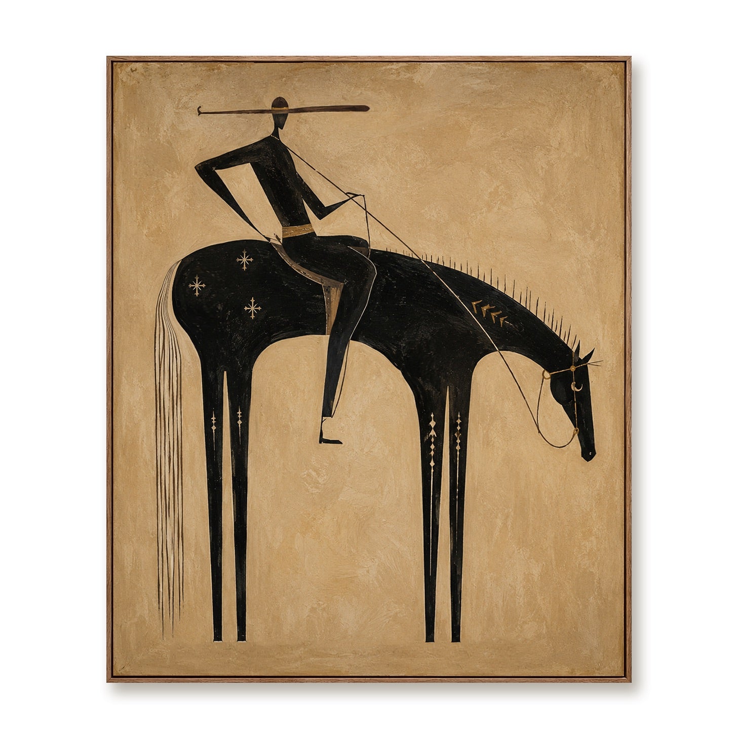 Golden Rein-Western Rider Oil Painting