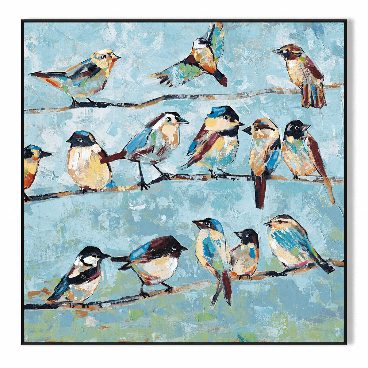 Sky Chorus-Colorful Songbird Painting