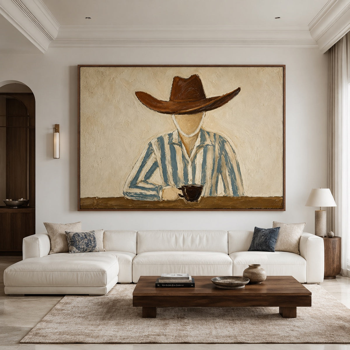 Morning Brew-Cowboy Coffee Oil Painting