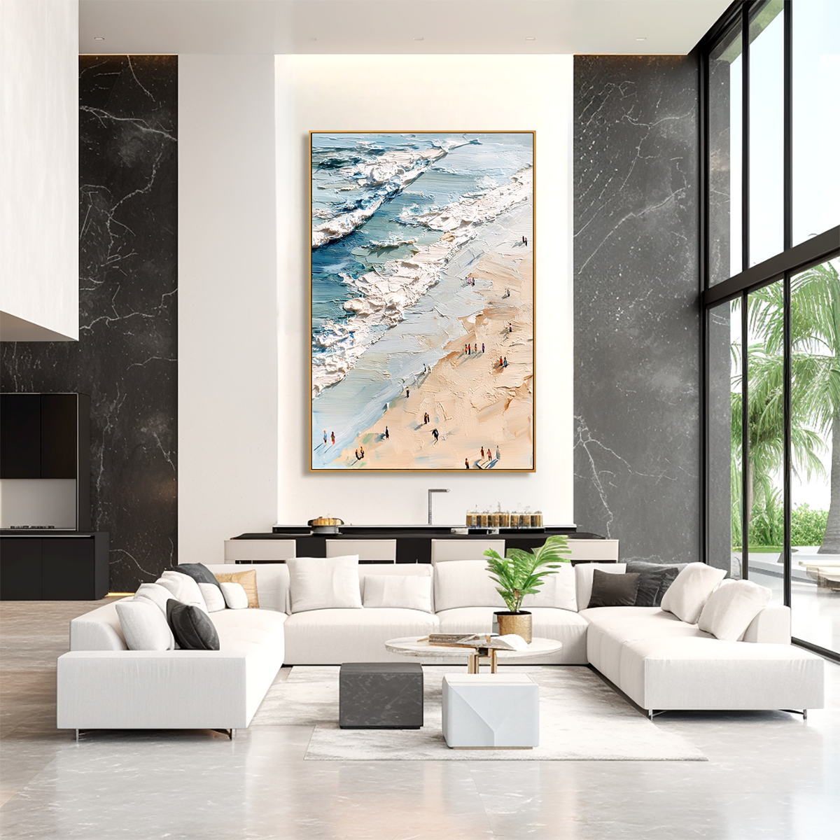 Ocean Shore-Abstract Coastal Painting