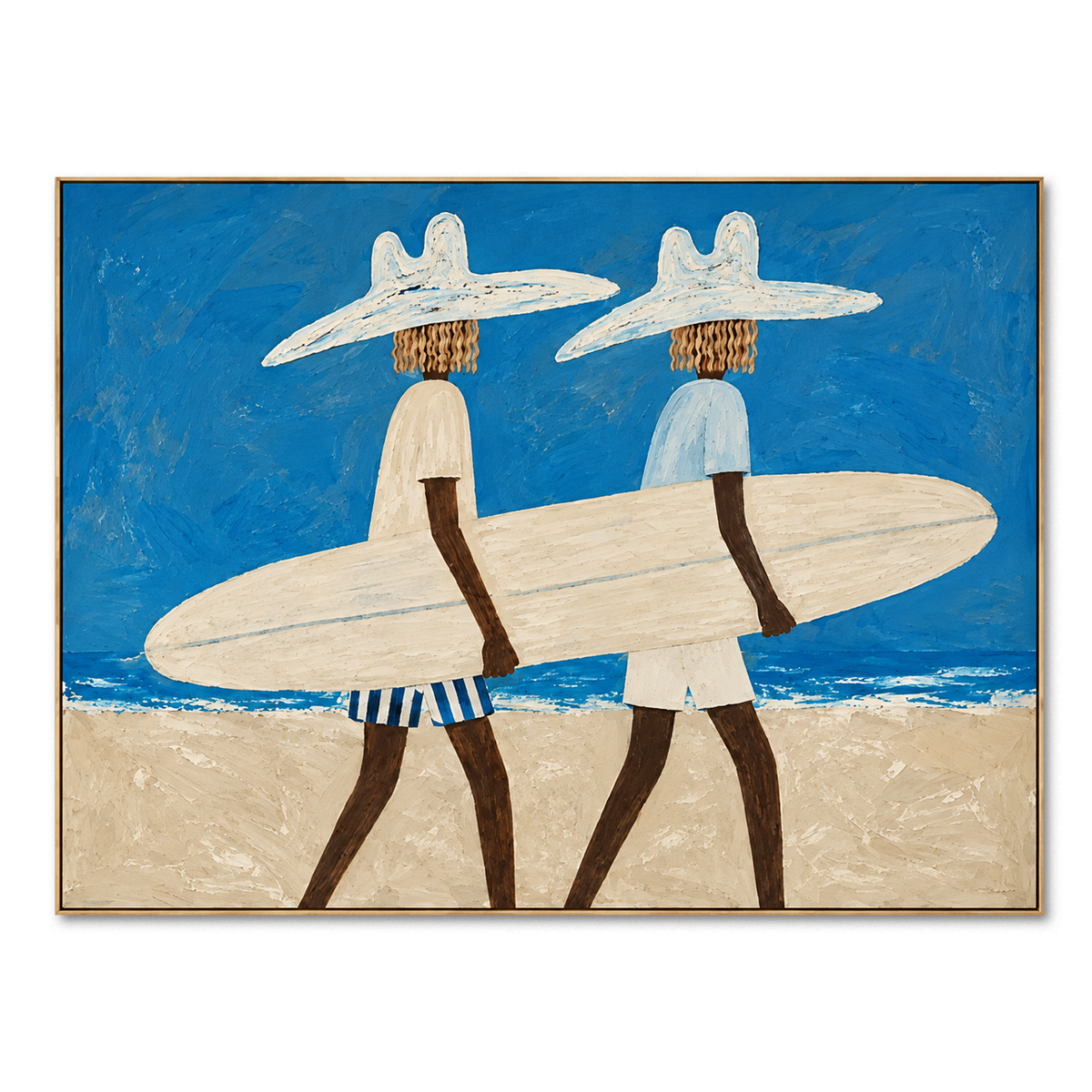 Coastal Riders-Modern Surfing Figurative Painting