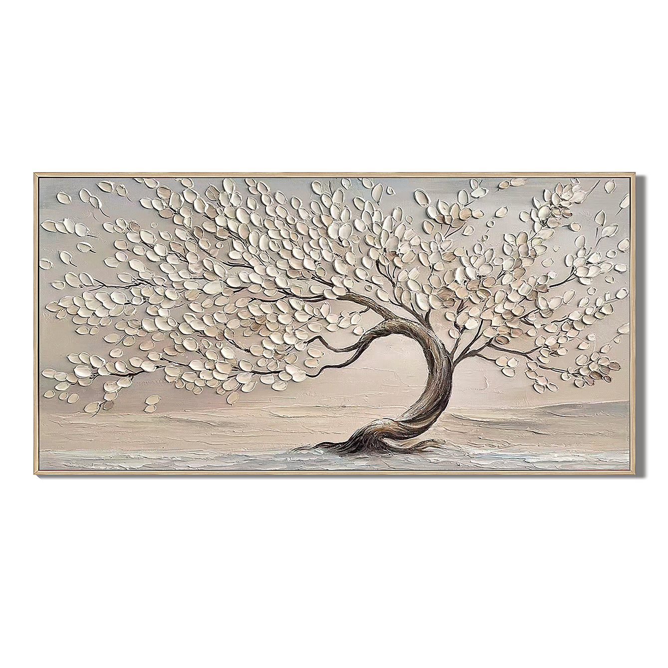 Ivory Grove-Textured Tree Painting