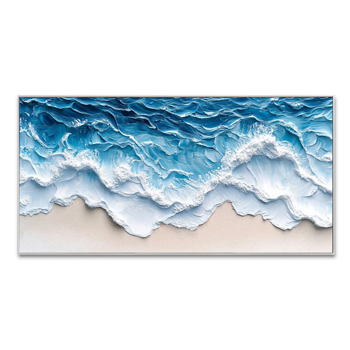 Foam Cascade-Blue Shoreline Painting