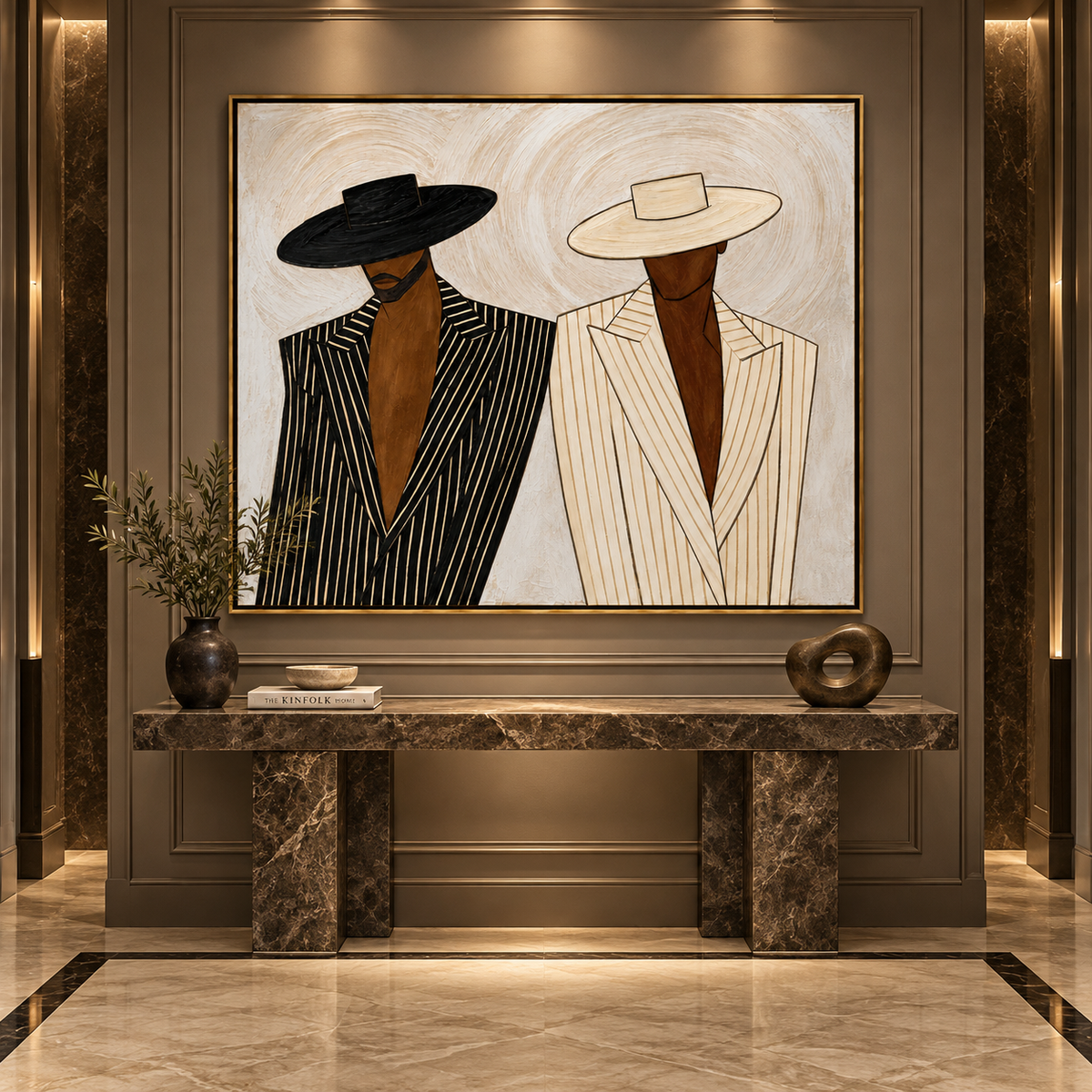 Modern Duo-Westerly Portrait Painting