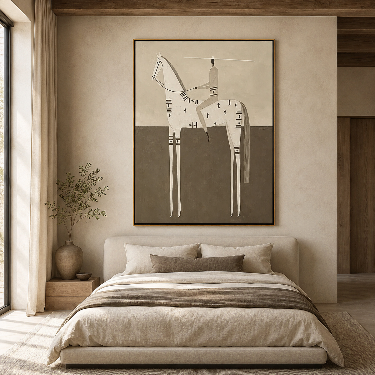 Ivory Rider-Modern Equestrian Horse Painting