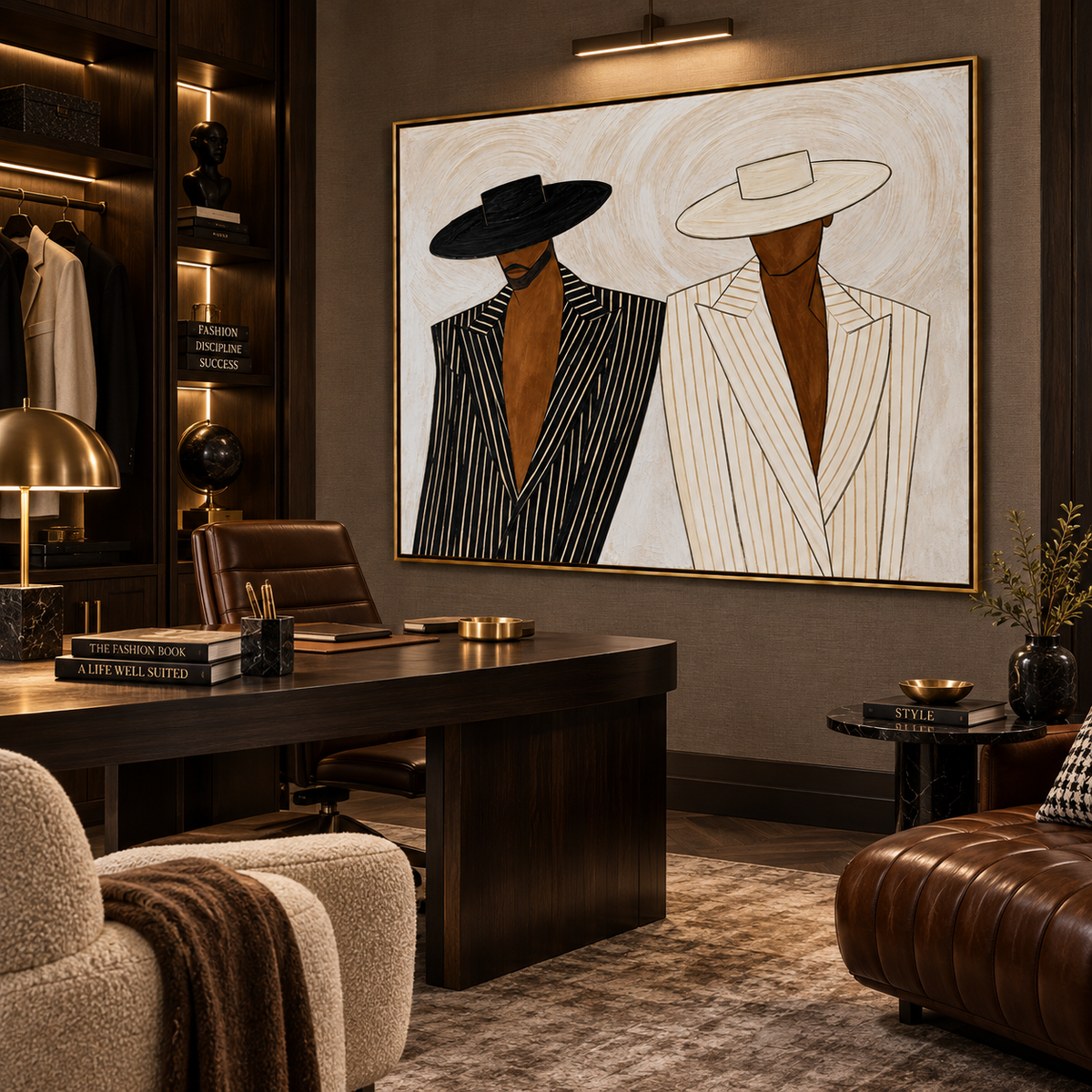 Modern Duo-Westerly Portrait Painting