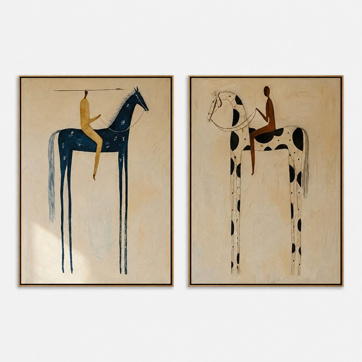 Midnight Riders-Two Horse Figurative Painting