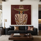 Desert Cowboy Portrait | Rustic Western Canvas Art