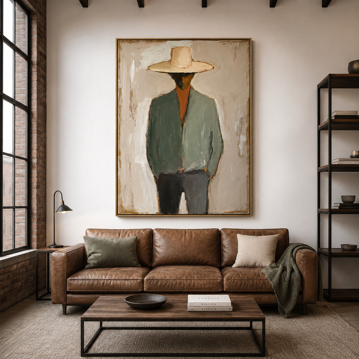 Sage Drifter-Cowboy Portrait Oil Painting