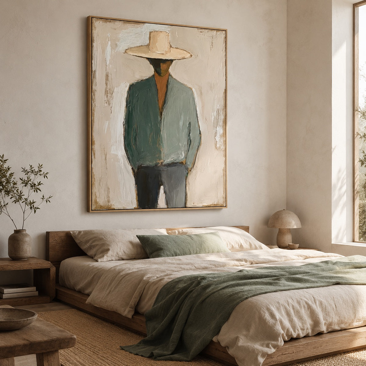 Sage Drifter-Cowboy Portrait Oil Painting