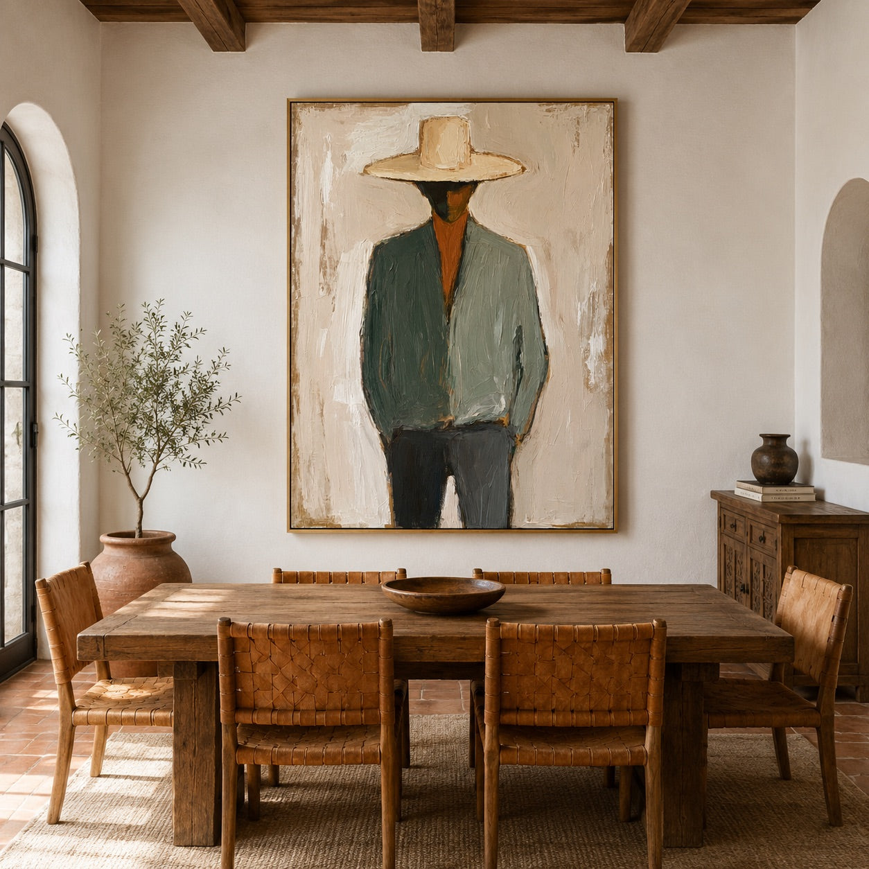 Sage Drifter-Cowboy Portrait Oil Painting