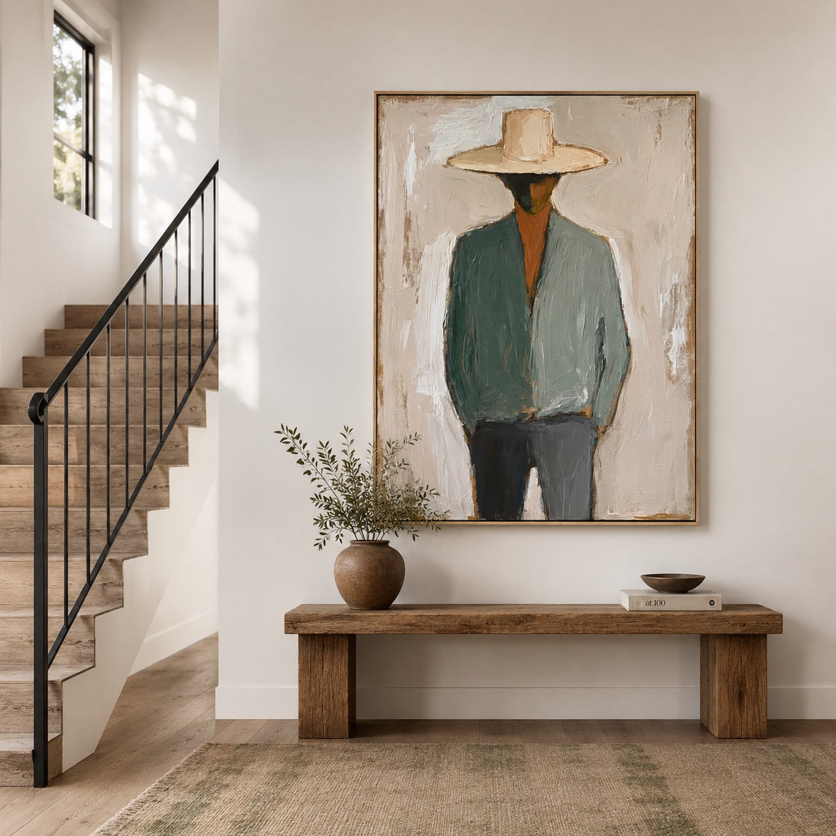 Sage Drifter-Cowboy Portrait Oil Painting