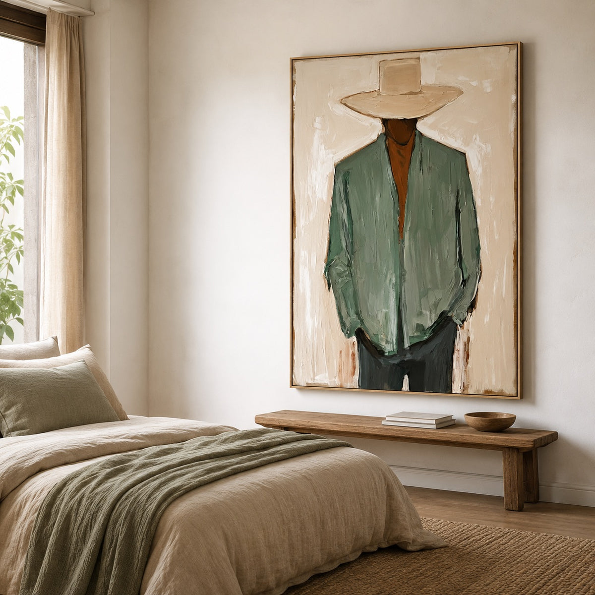 Sage Frontier-Modern Cowboy Oil Painting