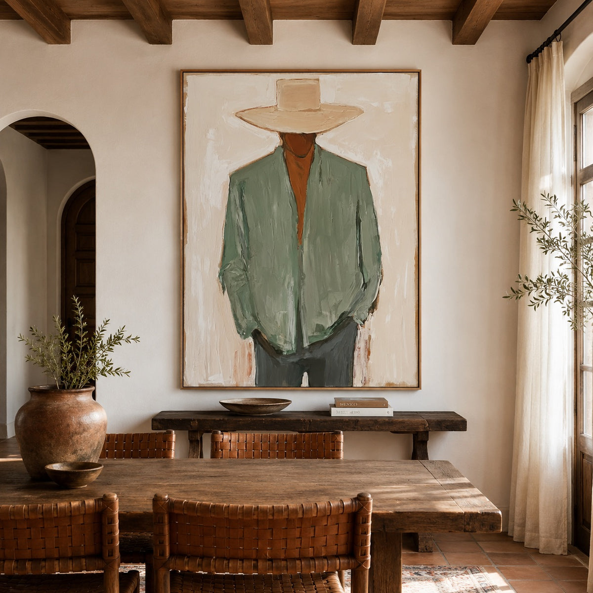 Sage Frontier-Modern Cowboy Oil Painting