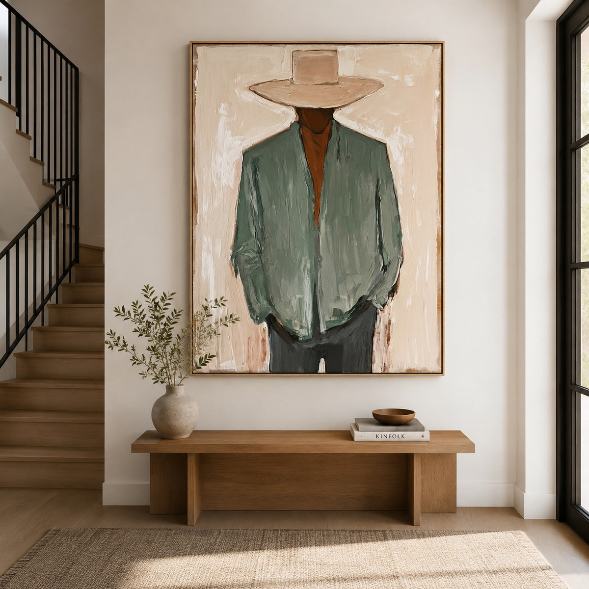 Sage Frontier-Modern Cowboy Oil Painting