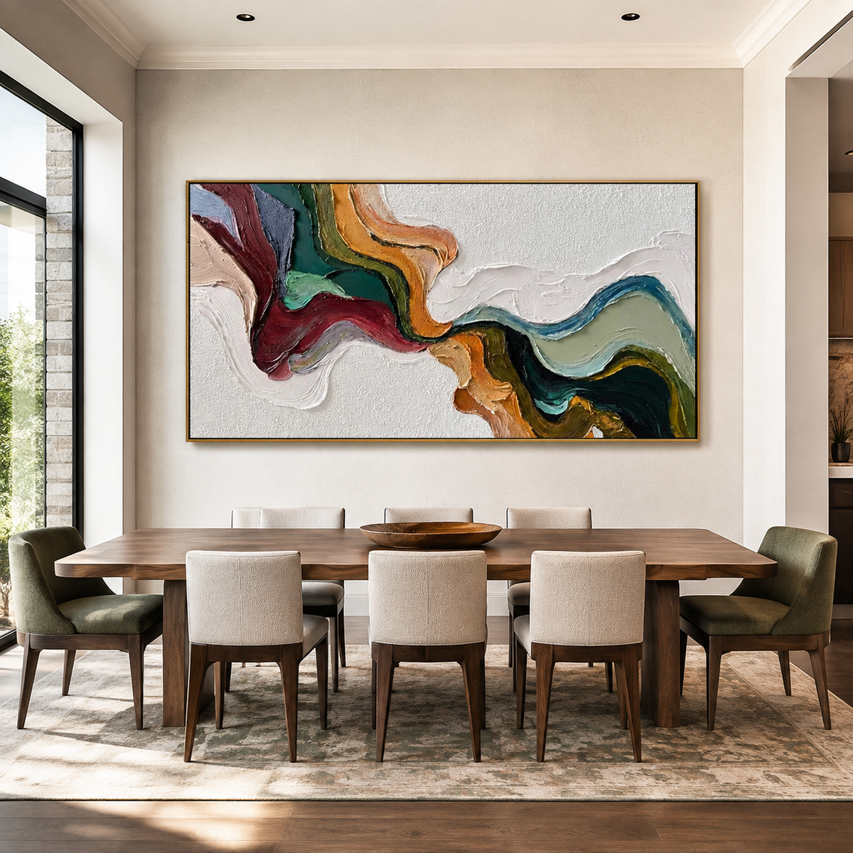 Chromatic Current-Colorful Flow Abstract Painting