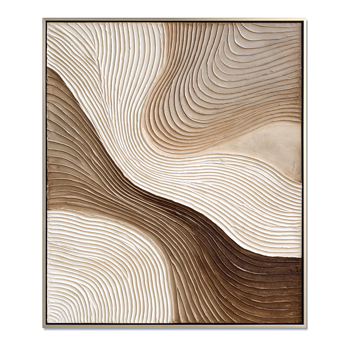 Flowing Sand-Neutral Texture Abstract Painting