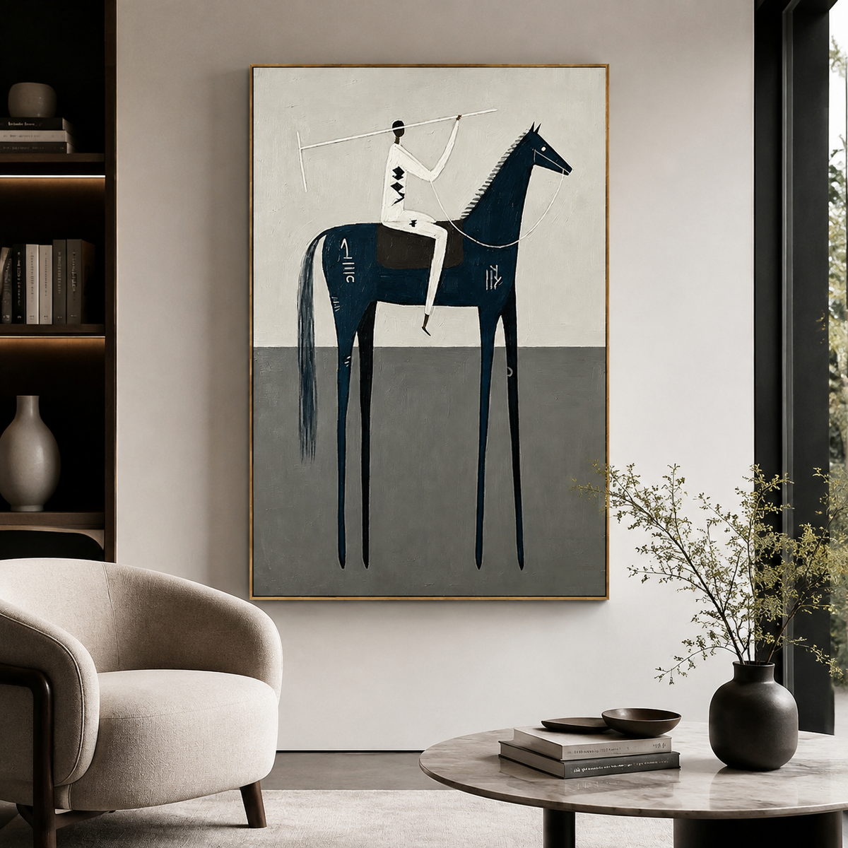 Midnight Rider-Abstract Horse Painting