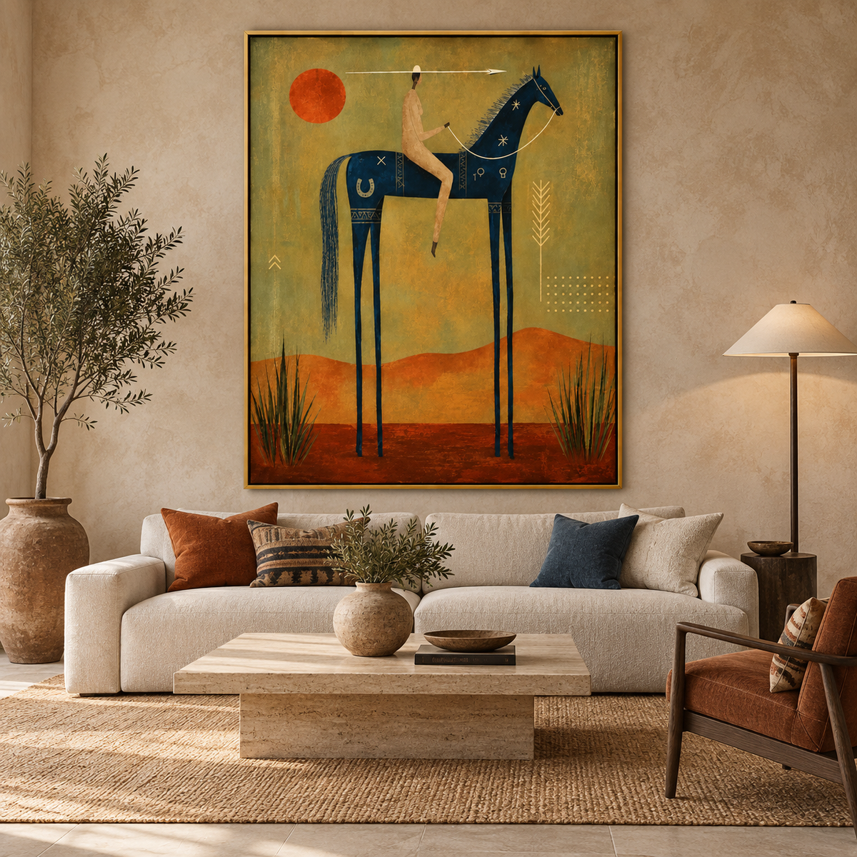 Desert Rider-Modern Equestrian Western Painting