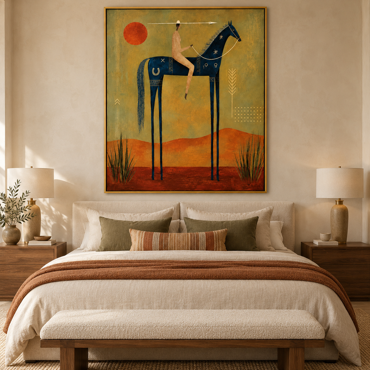 Desert Rider-Modern Equestrian Western Painting