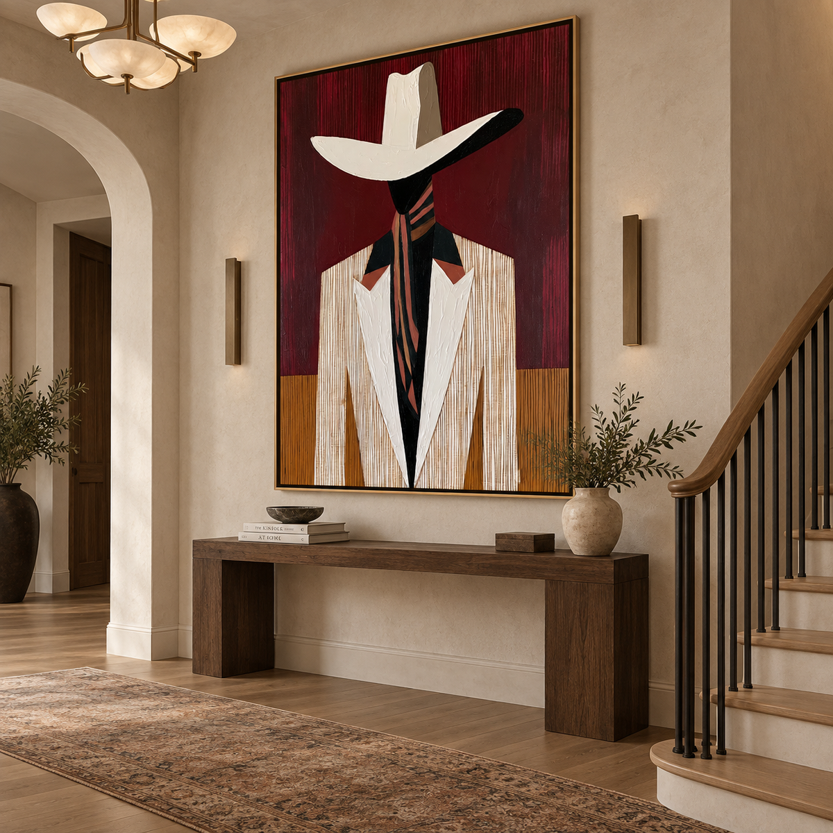 Velvet Ranch-Western Portrait Painting