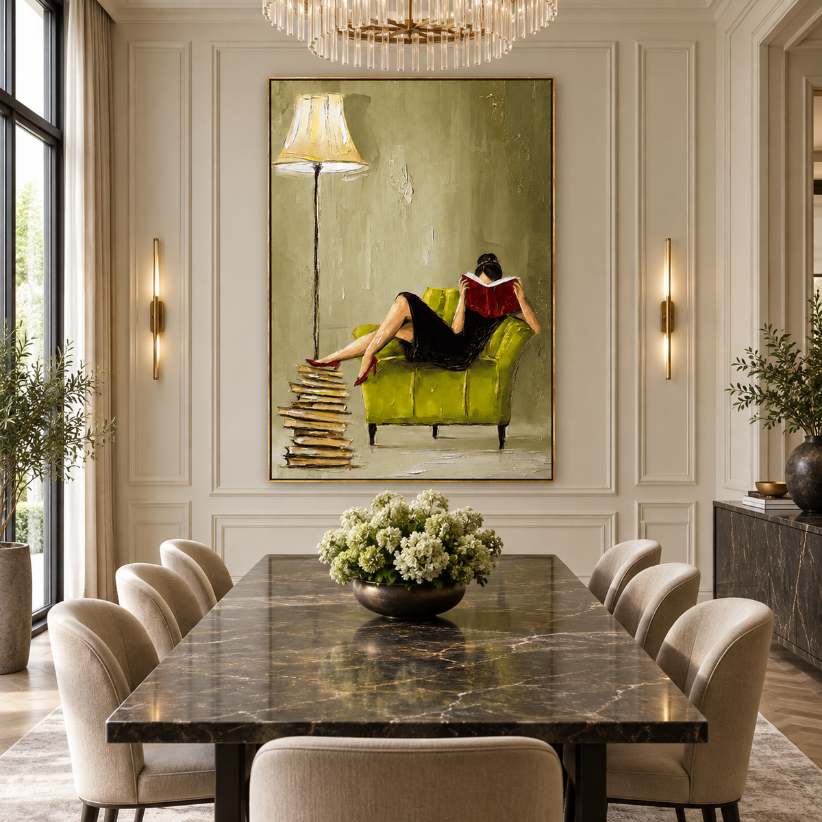 Quiet Reader-Figurative Painting