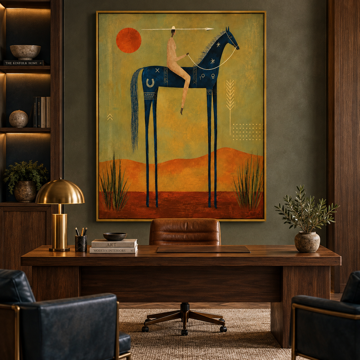 Desert Rider-Modern Equestrian Western Painting