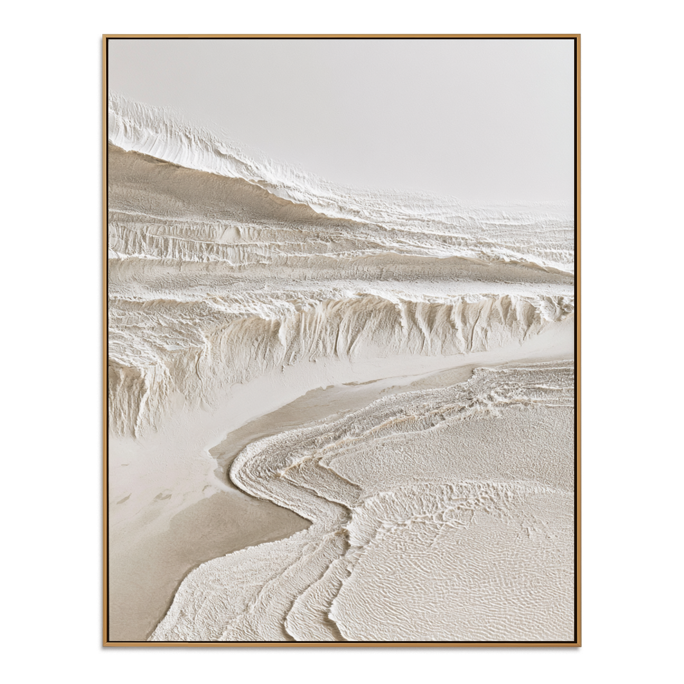 Ivory Canyon Flow-Neutral Textured Abstract Painting
