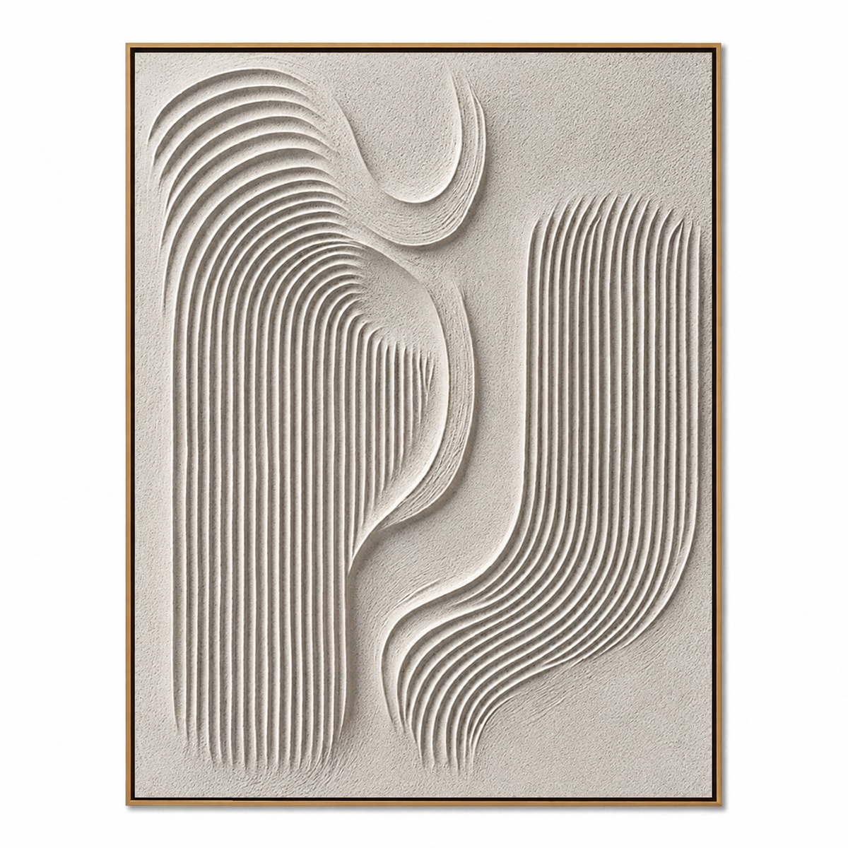 Silent Curves Relief-Abstract Textured Wall Art