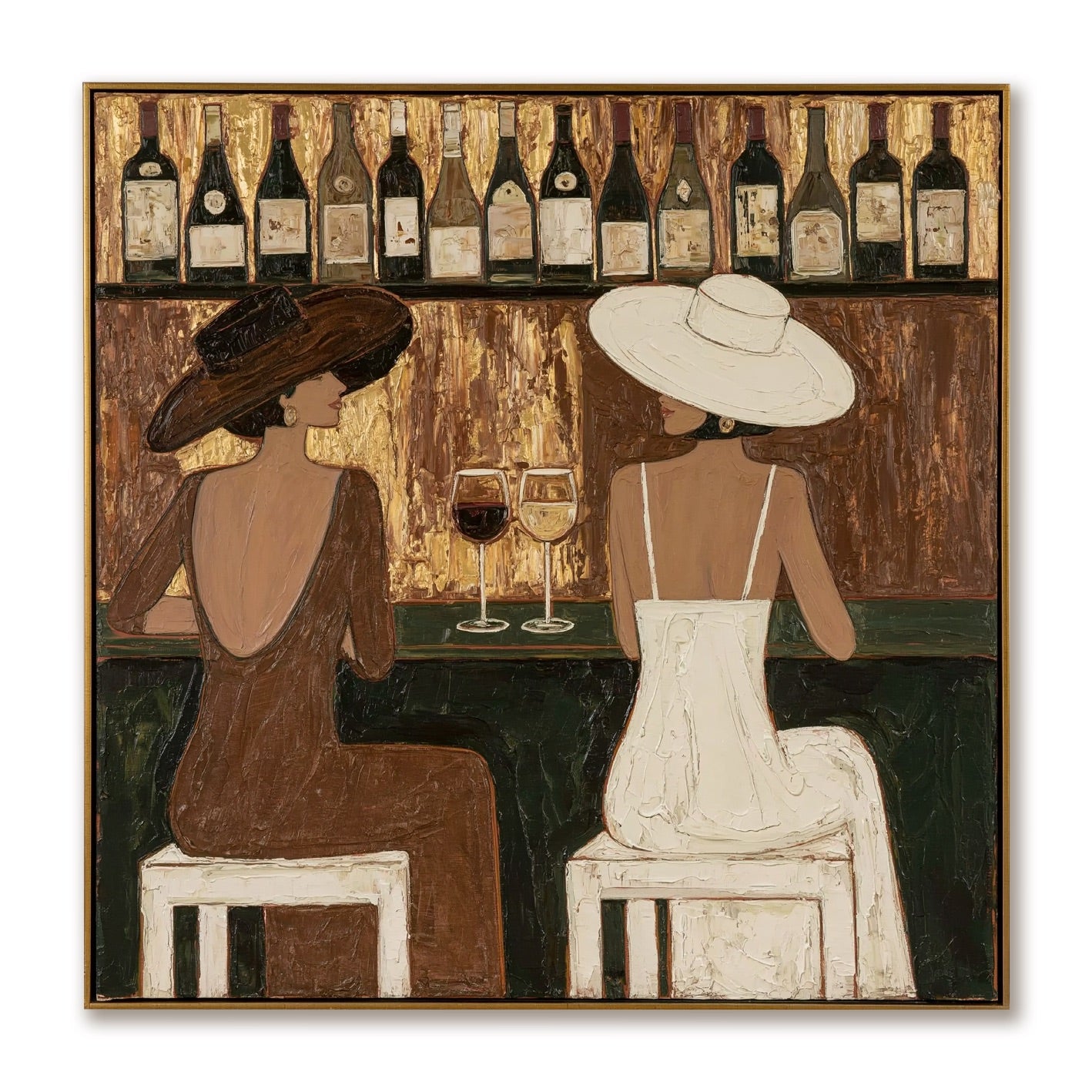 Golden Hour-Cowgirl Wine Bar Oil Painting