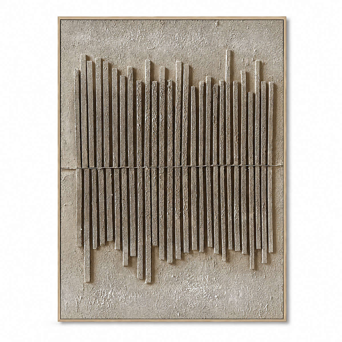 Vertical Harmony Relief-Abstract Textured Wall Art