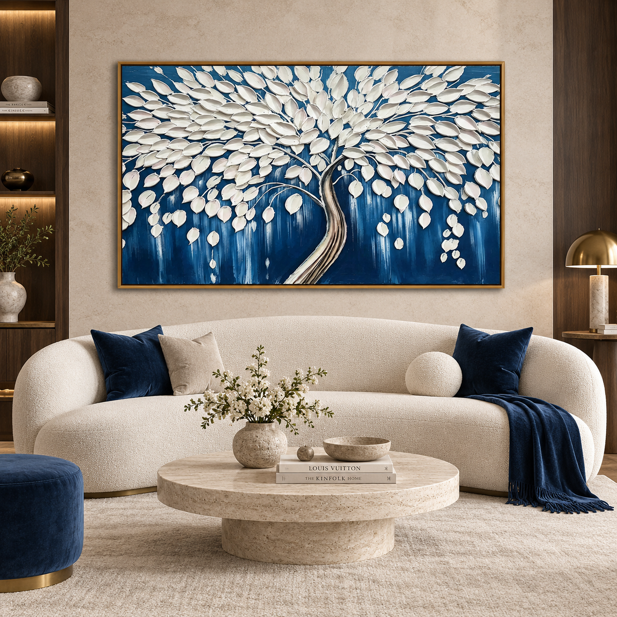 White Leaf Tree-Modern Botanical Painting