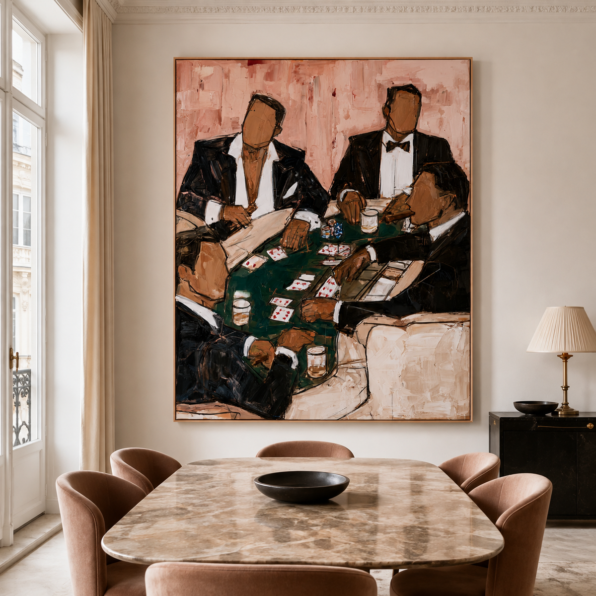 High Stakes-Poker Night Figurative Painting